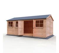 Shire Handmade Mammoth 10 x 20 ft Shiplap Workshop, Brown