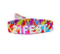 10 x 21FEST 21st Birthday Festival Birthday Party Wristbands Favours, Party Bag Fillers, 21st Party Favours 10 pack