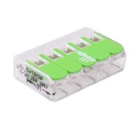 10 x 221-425 WAGO Green 5-Way Compact Lever Connector 4mm² 32A