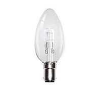 10 x 28w SBC Energy Saving Halogen Dimmable Clear Candles SBC/B15/Small Bayonet Cap 37w Light Output