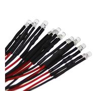 10 x 3 mm LED, 5 Volt, Connection Cable and Built-in Resistor.
