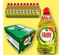 10 x 320ml Fairy LEMON Washing-Up Liquid with LiftAction | Ultra Long-Lasting Suds & Powerful Grease-Cutting | Trusted Original LEMON Scent