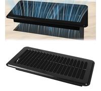 10 x 4 Inch Floor Register, Heavy Duty Carbon Steel Adjustable Floor Vent Decorative Air Vent Cover Easy Adjust Floor Grates for Sidewall Home Bedroom Kitchen Office (Black)