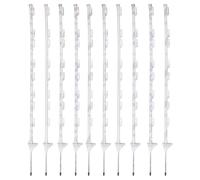 10 x 4ft Electric Fence White Poly Posts Poles Stakes 4 Foot Horse Post Tape NEW