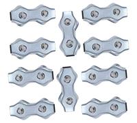 10 x 5 mm Electric Fence Wire Connector Rope Clip Duplex Bolt Cable Clamp Poly Electric Fencing Joint