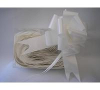 10 x 50mm (2") Rapid Satin Ribbon Pull Bows - WHITE for Gift Decorations, Flower Bouquets & Arrangements, Baskets, Wedding Cars, Floral Tributes, Arts & Crafts, Christmas Hampers