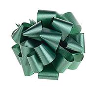 10 x 50mm Pull Bows - Large - Wedding Car Gift Wrap Decoration Floristry - 26 Colours (Hunter Green x 10)