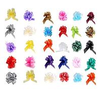 10 x 50mm Pull Bows - Large - Wedding Car Gift Wrap Decoration Floristry - 26 Colours (Mixed Colours x 10)