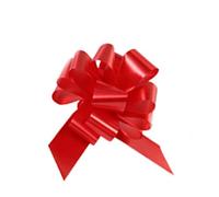 10 x 50mm Pull Bows - Large - Wedding Car Gift Wrap Decoration Floristry - 26 Colours (Red x 10)
