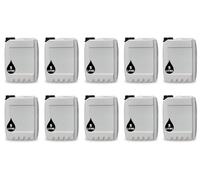 10 x 5L JERRY CAN - UN Approved Stackable Bottle Container + Tamper Evident Cap | Perfect for Storage of Water Liquids WHITE