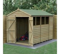 10 x 6 Forest 4Life Overlap Apex Wooden Shed with Double Doors With Installation