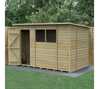 10' x 6' Forest 4Life 25yr Guarantee Overlap Pressure Treated Pent Wooden Shed (3.11m x 2.05m)