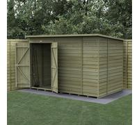 10 x 6 Forest 4Life Pent Windowless Shed with Double Doors 25yr Guarantee