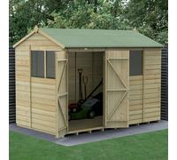 10 x 6 Forest Beckwood Reverse Apex Shed Shiplap Double Doors 25yr Guarantee