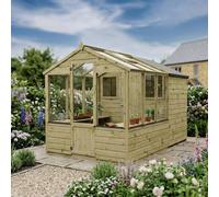 Mercia Apex Greenhouse/Shed Combi - 10 x 6ft, Brown