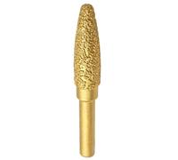 10 x 6 mm Cone Diamond Grinding Head, Vacuum Brazed Coarse Grain Grinding | 6 mm round shaft, for deburring and polishing wood, stone, metal and ceramics