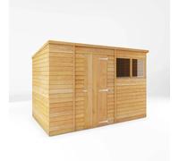 10 X 6 Wooden Overlap Pent Roof Durable Weatherproof