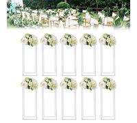10 x 60 cm White Wedding Vase Pillar Wedding Flower Stand Metal Flower Base Vase Flowers Pillars Flower Vase Party Decor