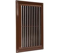10'' x 7'' Inch / 250 x 170 mm Plastic Vent Cover - Brown - Rectangular Soffit Vent - Exhaust Ventilation Louver - Air Inlet Grille Cover - Built-in Screen Mesh - HVAC Vent Duct Cover