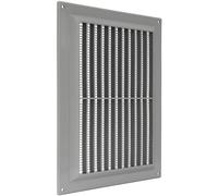 10'' x 7'' Inch / 250 x 170 mm Plastic Vent Cover - Grey - Rectangular Soffit Vent - Exhaust Ventilation Louver - Air Inlet Grille Cover - Built-in Screen Mesh - HVAC Ventilation Duct Cover