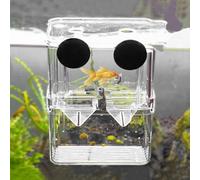 10 x 7 x 13 cm Fish Breeding Box, Aquarium Insulation Box, with Suction Cups, Suitable for Shrimp, Small Fish, Guppy and Clown Fish