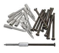 10 x 75mm Antique Brass Socket Screws Set - M3.5 50mm Screw with Extension Studs - Long For Deep Boxes, Tiled Walls etc