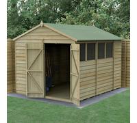 10 x 8 Forest 4Life Overlap Apex Wooden Shed with Double Doors
