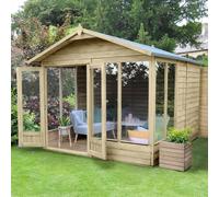 10 x 8 Forest 4Life Summerhouse Pressure Treated - 25 Year Guarantee With Installation