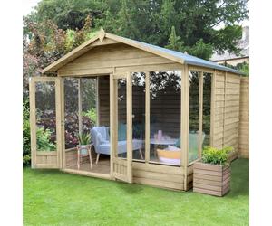 10 x 8 Forest 4Life Summerhouse Pressure Treated - 25 Year Guarantee With Installation