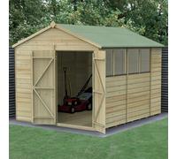 10 x 8 Forest Beckwood Apex Shed Shiplap Double Doors 25yr Guarantee With Installation
