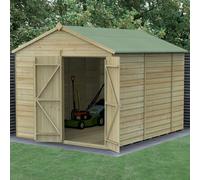 10 x 8 Forest Beckwood Apex Shed Shiplap Windowless Double Door 25yr Guarantee With Installation