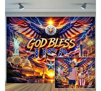 10 x 8 ft America 250 Years Backdrop God Bless America 250 Years USA Patriotic Independence Eagle Background 4th of July Memorial Day Party Decor Photo Booth Studios Props Wallpaper