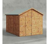 10 x 8 Powersheds Tongue and Groove Windowless Apex Wooden Shed With Double Doors