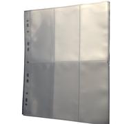 10 x A4 Collector - Storage Album Pages - Acid Free - Medals - Trading Cards - Photography (6v Pockets)