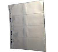 10 x A4 Collector - Storage Album Pages - Acid Free - Phonecards - Trading Cards - Photography (8 Pockets)