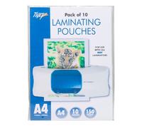 10 x A4 Laminating Pouches Clear Gloss Laminator Machine Sleeves Laminates