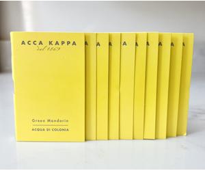 10 X Acca Kappa Green Mandarin Eau de Cologne 2ml Unisex Sample Sizes.