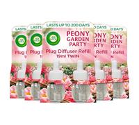 10 x Air Wick Plug In Liquid Electrical Refill Freshener Peony Garden Party 19ml
