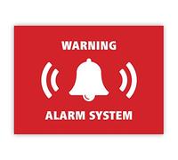 10 x Alarm System Sticker Set - Security Alarm Warning Sign - for Doors Windows Cars - Weatherproof (7.4 x 5.2 cm)