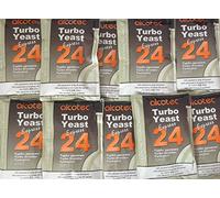 10 x Alcotec Turbo Yeast - Express 24 Pure - Turbo Yeast, Vodka Yeast, Yeast for Mash