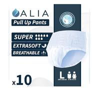 10 x ALIA Super Large | Adult Incontinence Pull Up Pants | Men & Women Disposable Adults Pants | High Absorbency Unisex Adult Diapers | Breathable & Fast Absorption Odour Control | 1 Pack of 10