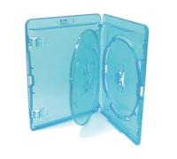 10 x Amaray DVD Cases Blu-Ray for 3 Discs with 15mm Spine Blue Empty Cases New