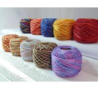 10 x Anchor Variegated Pearl Cotton Balls Size 8 Assorted Basic 10 Most Demanding Colours