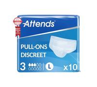 10 x Attends Unisex Pull-on Discreet Underwear 3 | Large White | 1 Pack of 10