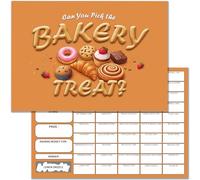 10 x Bakery Treat Fundraising Scatch Cards - A5 Size Cards + Display Card - 50 Squares - UK Made and Recylable