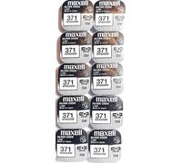 10 x Batteries Original MAXELL Battery 371 SR920SW 1.55 V Button Battery Oxide Silver Maxell AG-6 Felixmania®