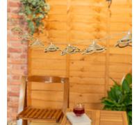 10 x Battery Operated Flower String Lights Outdoor Rattan Wicker LED Lighting