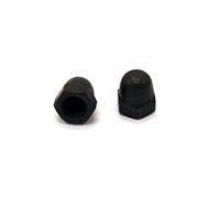 10 x Black Acorn Dome Nuts Stainless Steel Blackened Galvanised finishM6, 6mm inner Diameter x 11.6mm Height x hex exterior side-side 9.8mm (M6 / 6mm)