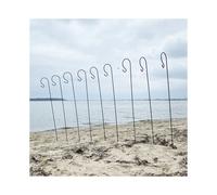 10 x Black Border Garden Shepherds Crook Hooks (1.2m)