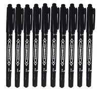 10 x BLACK Fine Tip Permanent Marker Pens Waterproof CD DVD OHP Dual End Nib Thin Pack Of 10 Plant Label Garden Labelling